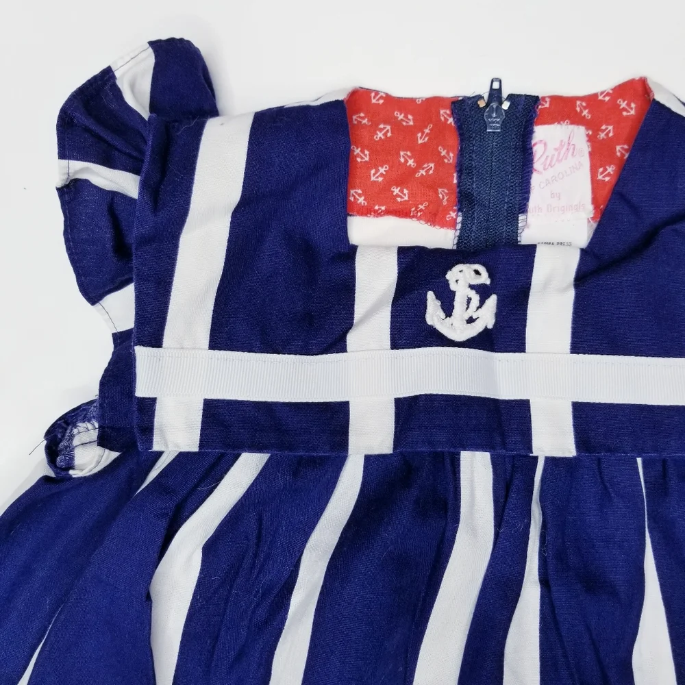 Vintage ruth of california nautical striped dress - Picture 2 of 4